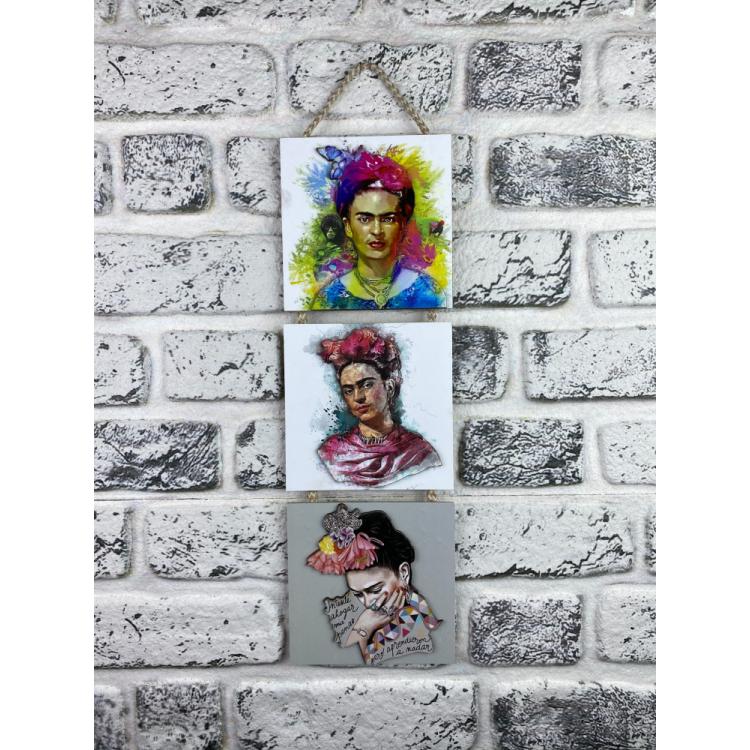 Frida Kahlo 3 Boyutlu Kabartmalı Pano