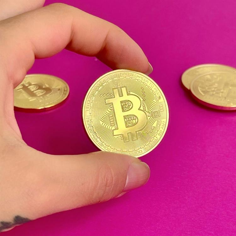 Altın Kaplama Hatıra Bitcoin Parası